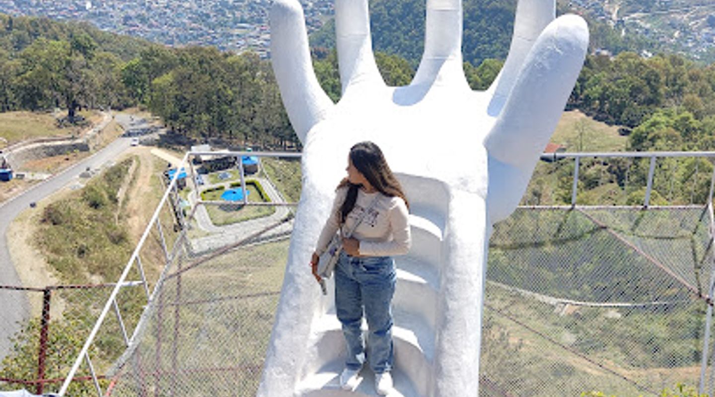Hand statue