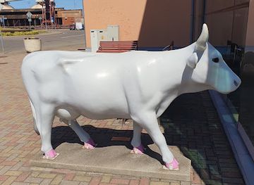latvia/ventspils/attraction/at-the-mirror-cow-sculpture