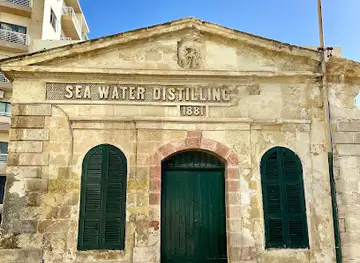 Sea water distilling monument