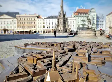 Bronzový model centra města Olomouce