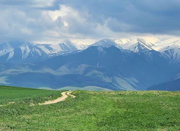Flag of Kyrgyzstan at Boz-Boltok Mount