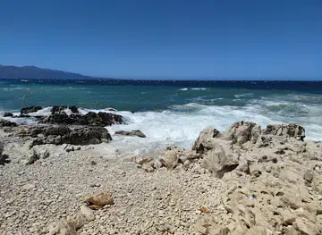 Hidden rocky beach