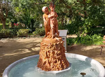Fountain of the children with an umbrella