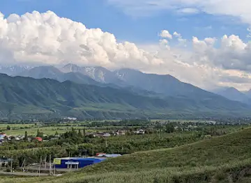 Panorama view to Bishkek. Chon Aryk mountain