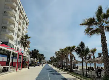 The beach promenade
