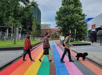Rainbow bike path - Utrecht Science Park