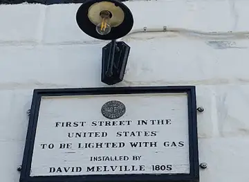 Location of the First Gas Street Lamp