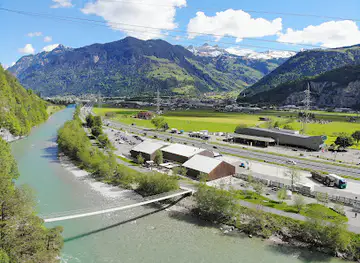 Ryyssboogäbriggä - Hängebrücke über die Reuss