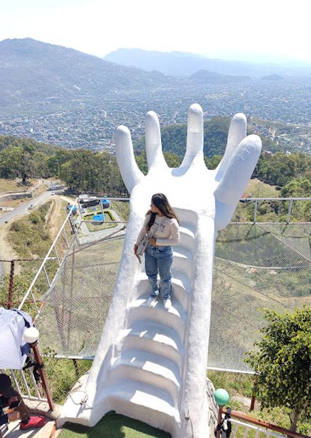 Hand statue