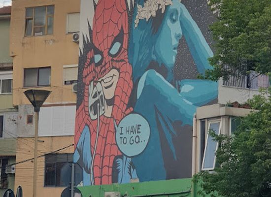 albania/has/attraction/spider-man-mural