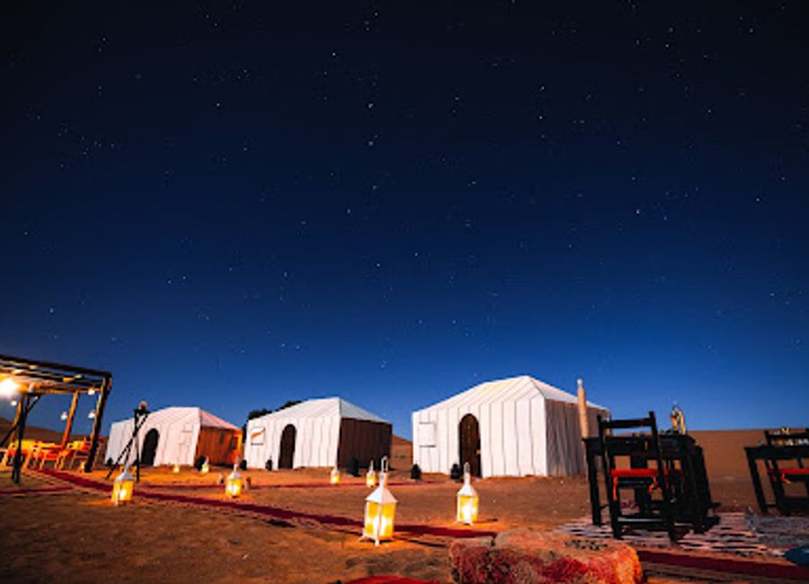 Discover Tiziri Camp, a luxury eco desert retreat in Merzouga, where comfort meets the breathtaking beauty of the Sahara and family-friendly adventures await.