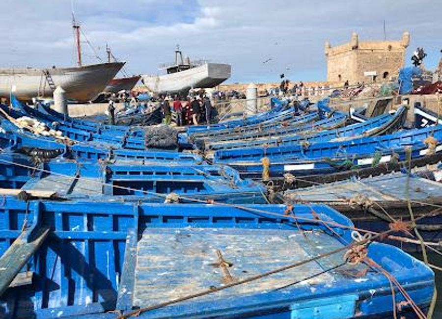 Explore the historic Harbour Scala in Essaouira, a stunning landmark offering breathtaking ocean views and a glimpse into Morocco's maritime heritage.
