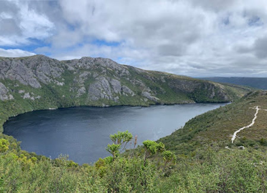 Experience breathtaking panoramic views at Crater Lake Lookout, the crown jewel of Tasmania's stunning Cradle Mountain National Park.