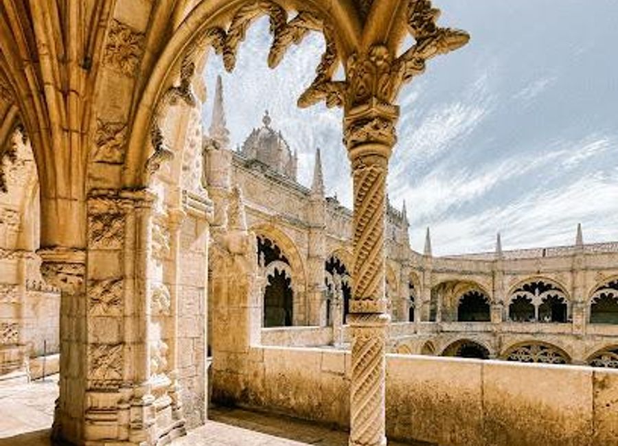 Discover the stunning Jerónimos Monastery in Lisbon, a UNESCO World Heritage site reflecting the grandeur of Portugal's maritime history.