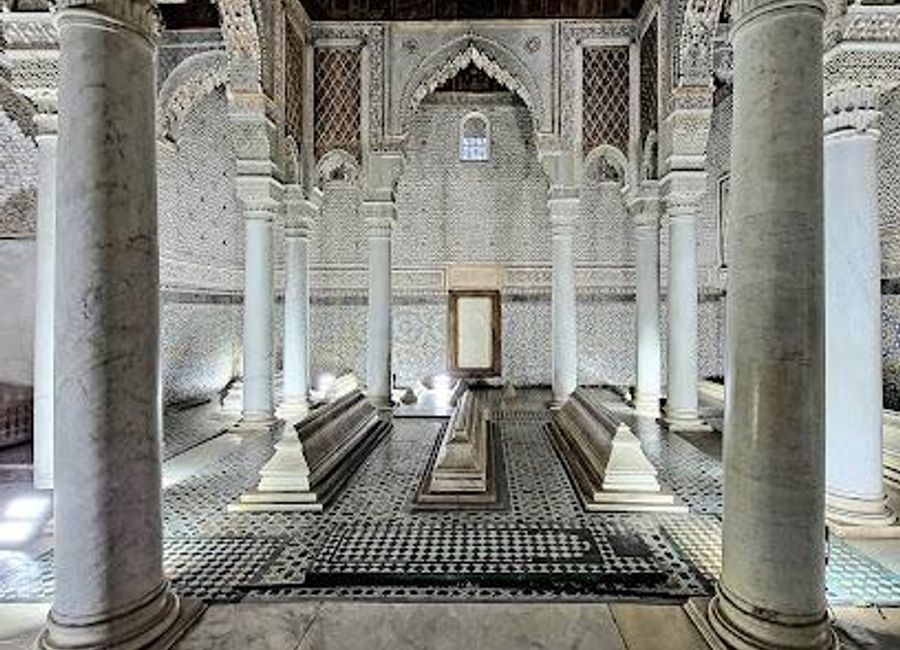 Discover the Saadian Tombs in Marrakesh, an exquisite historical landmark revealing the grandeur of Morocco's royal past through stunning architecture and rich history.