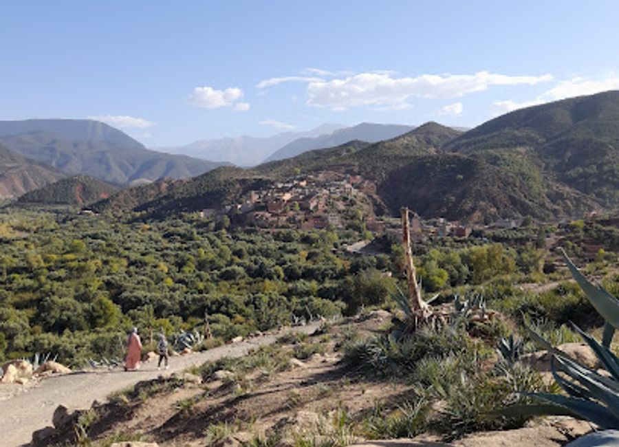 Experience the serene beauty of Azrou Melloul West Bank in Morocco's Ourika Valley, where nature meets culture in a stunning landscape.