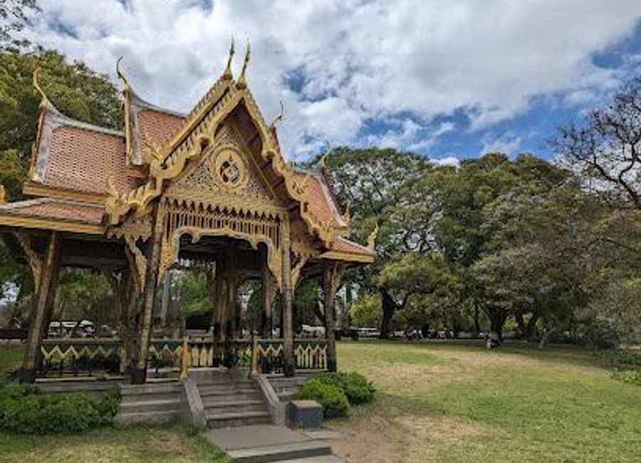 Explore Pavilhão Sala Thai, a tranquil Thai temple nestled in Lisbon's greenery, offering a unique blend of culture and serenity.