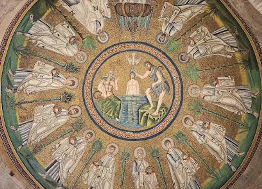 Discover the stunning Battistero degli Ariani, a 5th-century architectural marvel adorned with exquisite mosaics in the heart of Ravenna.