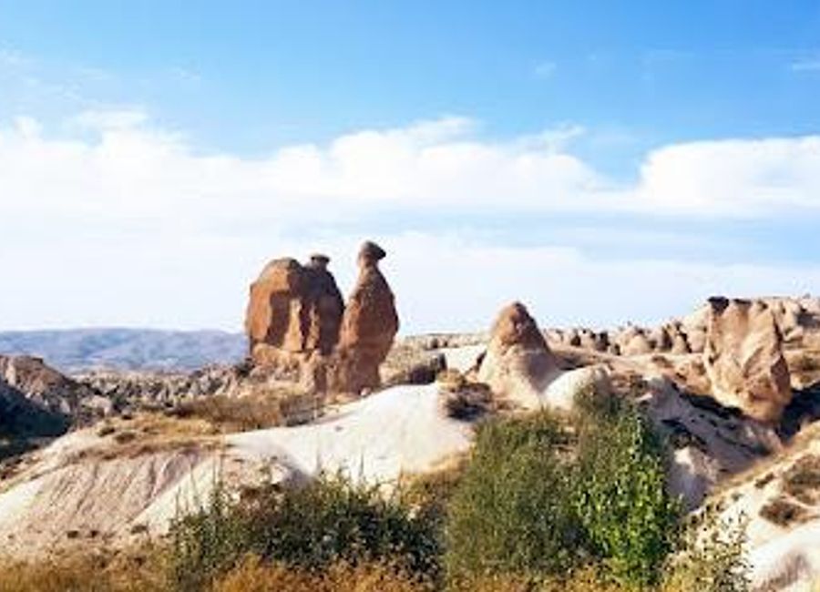 Explore the enchanting rock formations of Imagination Valley in Cappadocia, a surreal landscape that sparks creativity and wonder.