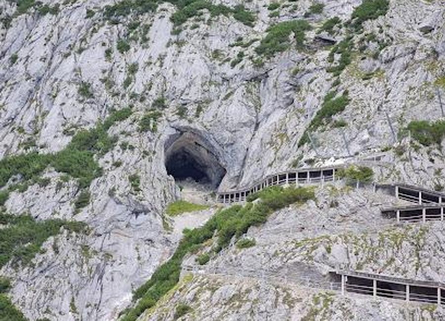 Explore the breathtaking Eisriesenwelt, the world's largest ice cave, where stunning ice formations meet the majestic beauty of the Austrian Alps.