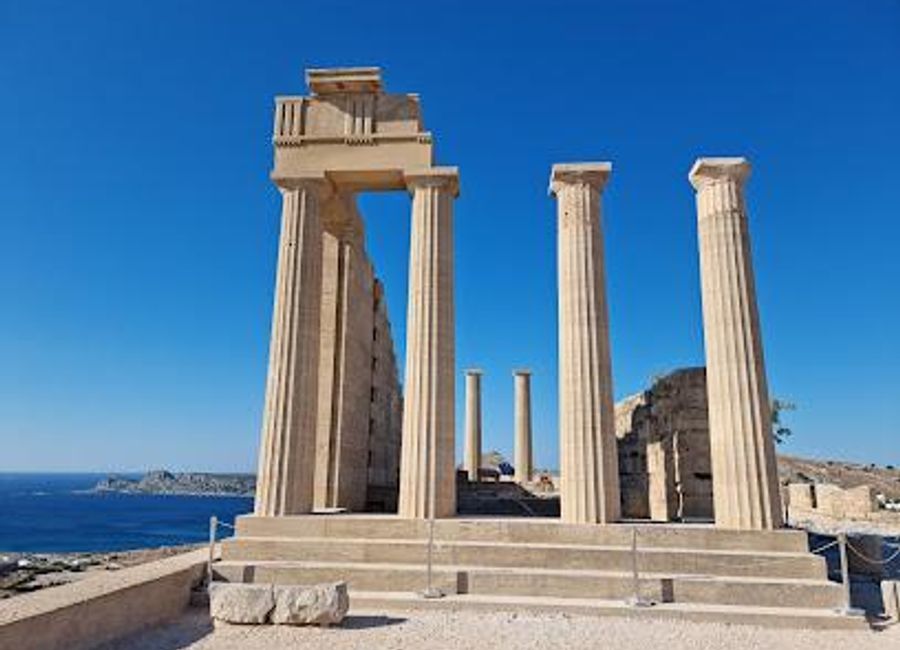 Discover the ancient wonders of the Acropolis of Lindos, a breathtaking historical landmark overlooking the Aegean Sea.