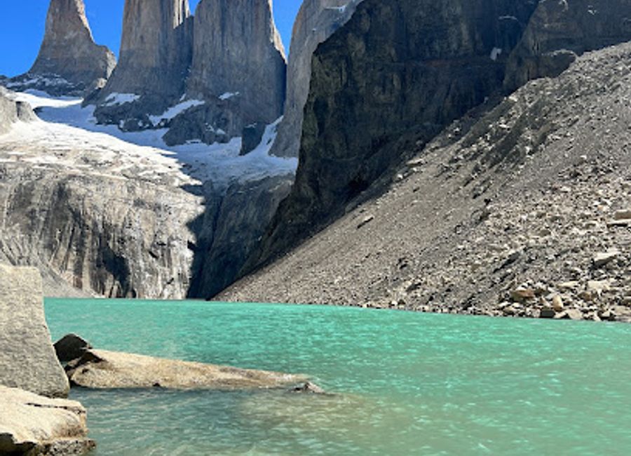 Experience the stunning beauty of Torres del Paine at Mirador Base Las Torres, where majestic granite towers meet breathtaking Patagonian landscapes.