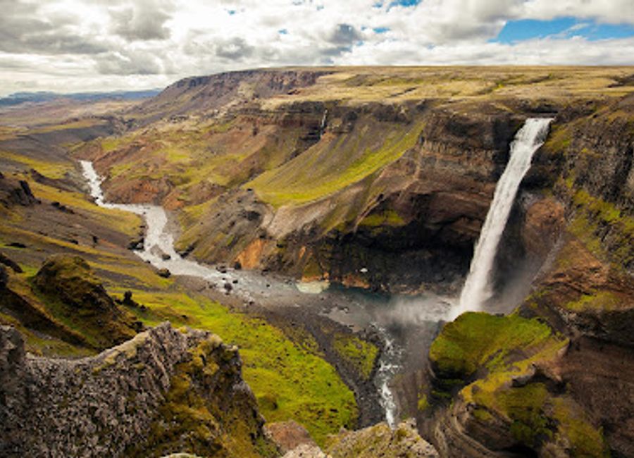 Discover Haifoss, Iceland's breathtaking waterfall, where nature's beauty meets adventure in the heart of Þjórsárdalur valley.