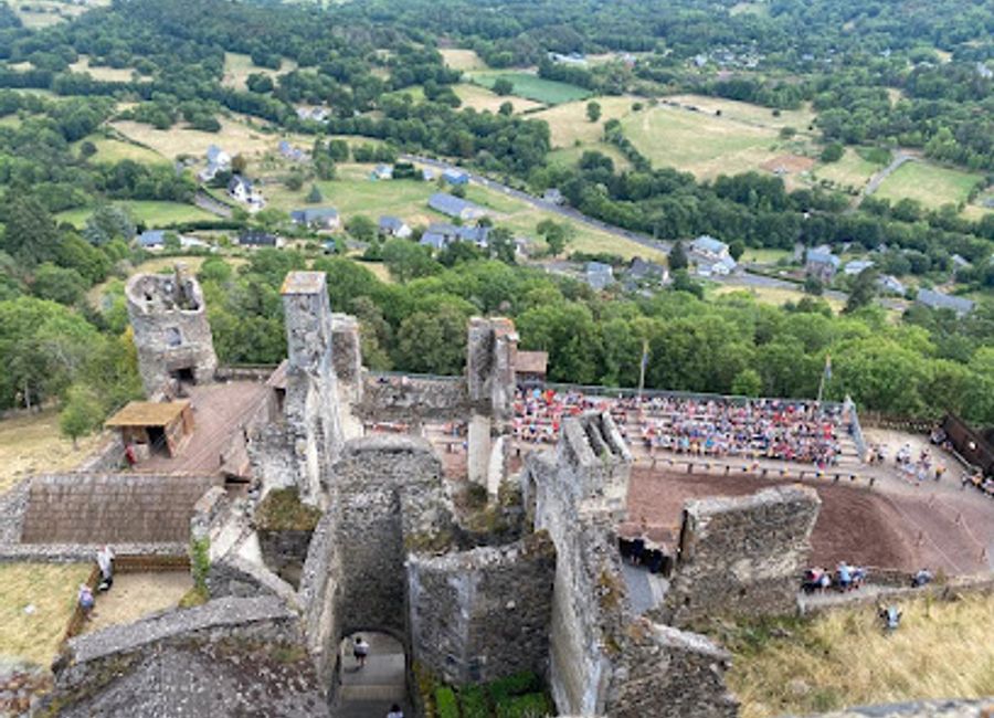 Discover Murol Castle, a majestic medieval fortress in the heart of Auvergne, France, offering a captivating journey through history with stunning panoramic views.