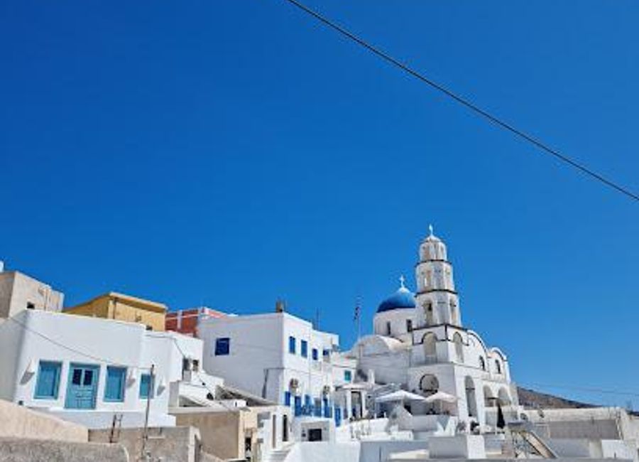 Discover the historical allure and breathtaking views of Pyrgos Kallistis Castle, a hidden gem in Santorini's enchanting landscape.
