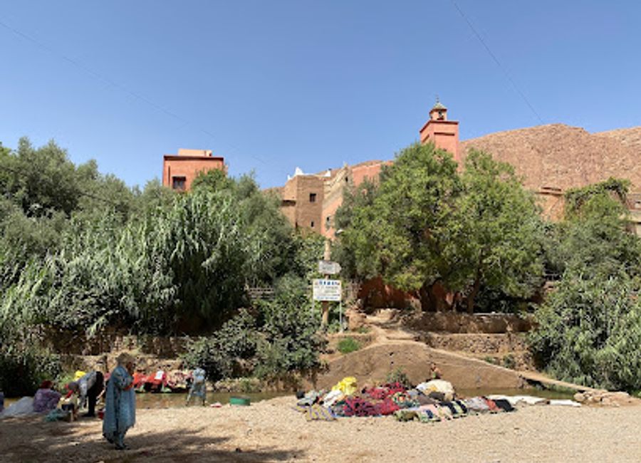 Discover the breathtaking beauty of the Bridge on Todgha River, a serene tourist attraction in Tinghir, Morocco, surrounded by stunning landscapes.