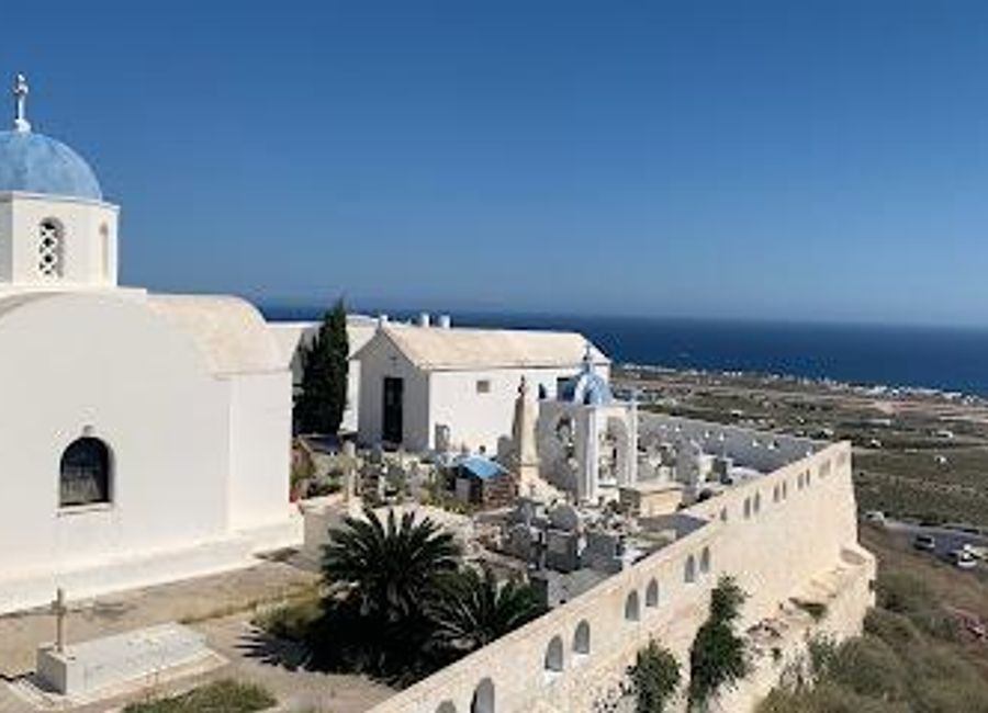 Explore Exo Gonia, a charming village in Santorini known for its stunning architecture, local wines, and breathtaking views of the island's landscapes.