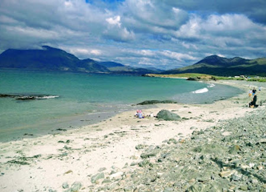 Discover Renvyle Beach in County Galway, a stunning coastal destination perfect for swimming, relaxation, and breathtaking views of Connemara.