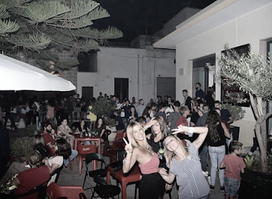 Outside lounge bar