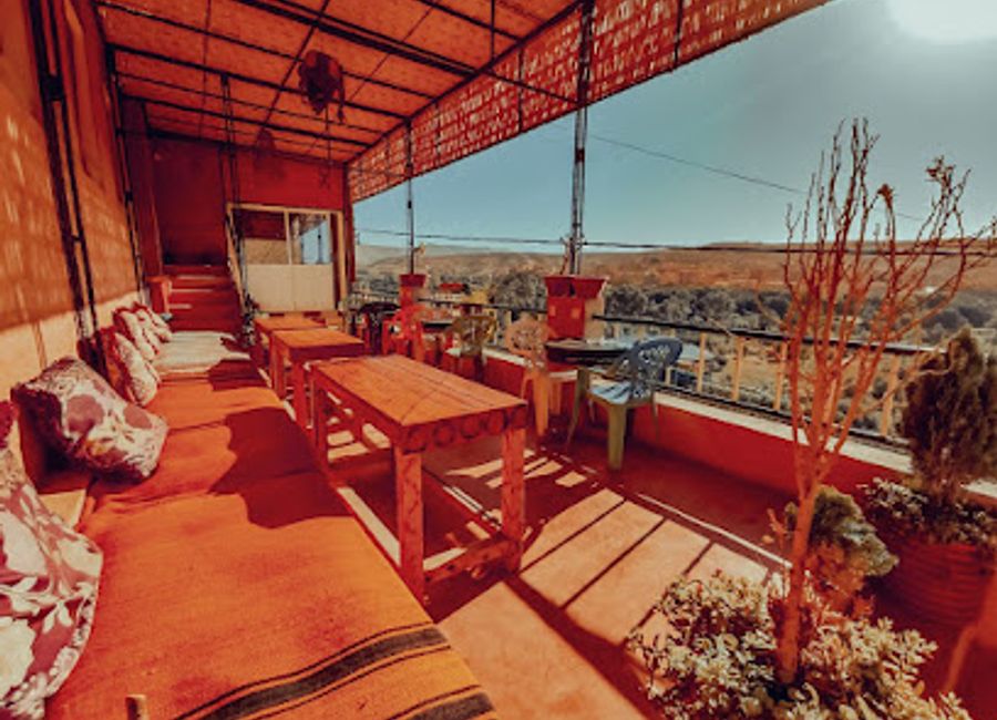 Experience the flavors of Morocco in a stunning setting at Café Restaurant Grotte Dades, Boumalne Dades.