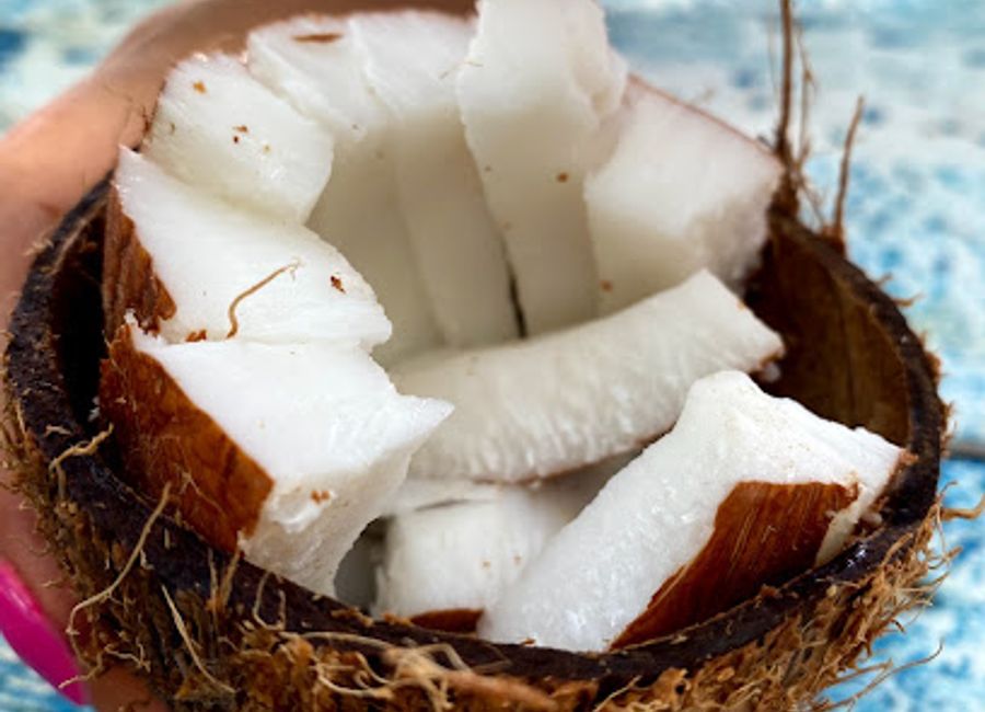 Experience the enchanting ambiance of Robinson Crusoe Bar on La Digue, where tropical cocktails meet breathtaking island views.