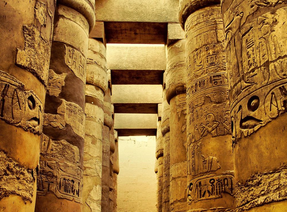 File:Columns of the Temple of Karnak civilization of the Pharaohs.jpg -  Wikimedia Commons