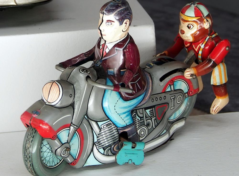 File:Tin toy motorcycle with monkey on its back, Musée du jouet de Colmar,  pic1.JPG - Wikimedia Commons