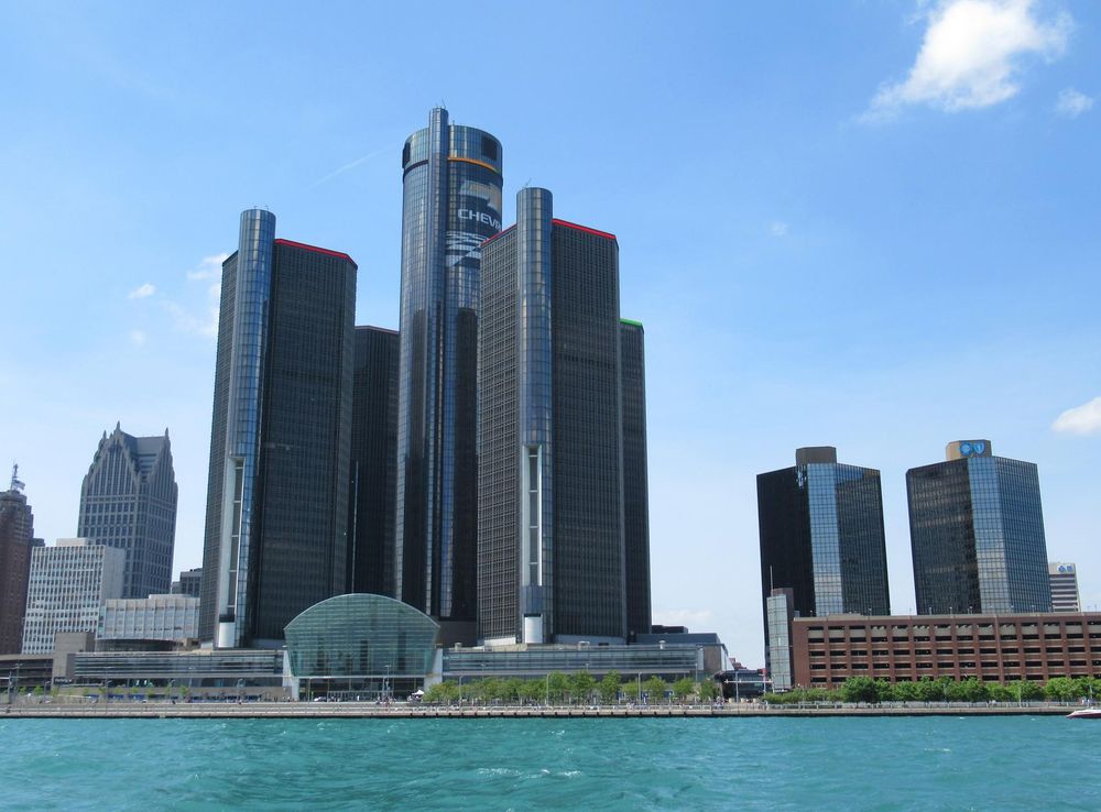 File:Renaissance Center riverfront view 2022.jpg - Wikimedia Commons