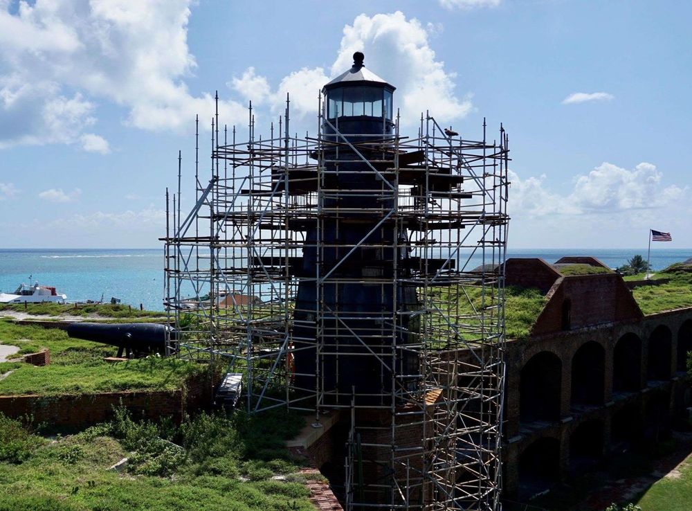 Dry Tortugas National Park begins a $4.5 million restoration of the Tortugas  Harbor Lighthouse - Dry Tortugas National Park (U.S. National Park Service)