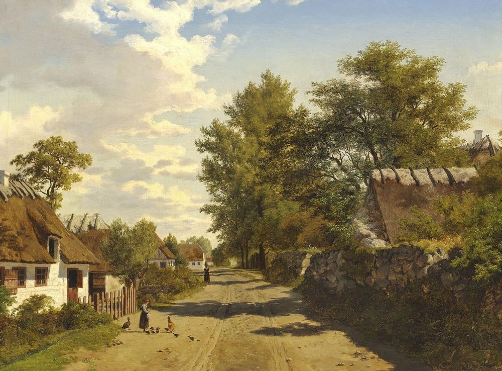 File:Axel Schovelin - Parti af Landsbyen Kragholm.png - Wikimedia Commons