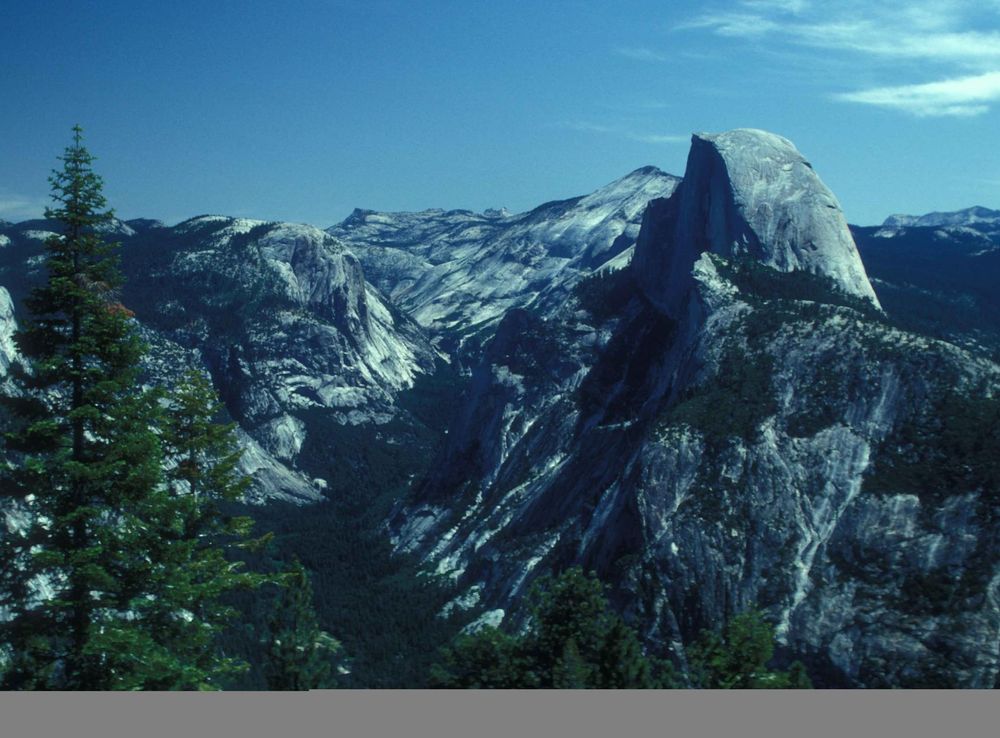 File:Scenic view of half dome from another peak in Yosemite national park.jpg  - Wikimedia Commons