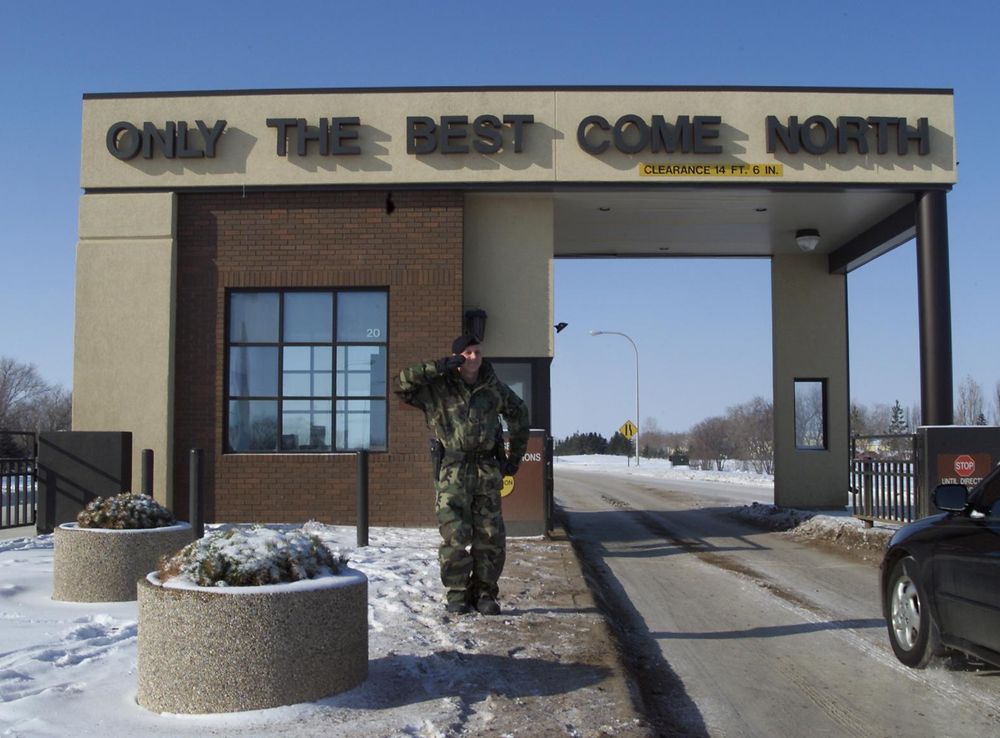 Minot AFB main gate through the years