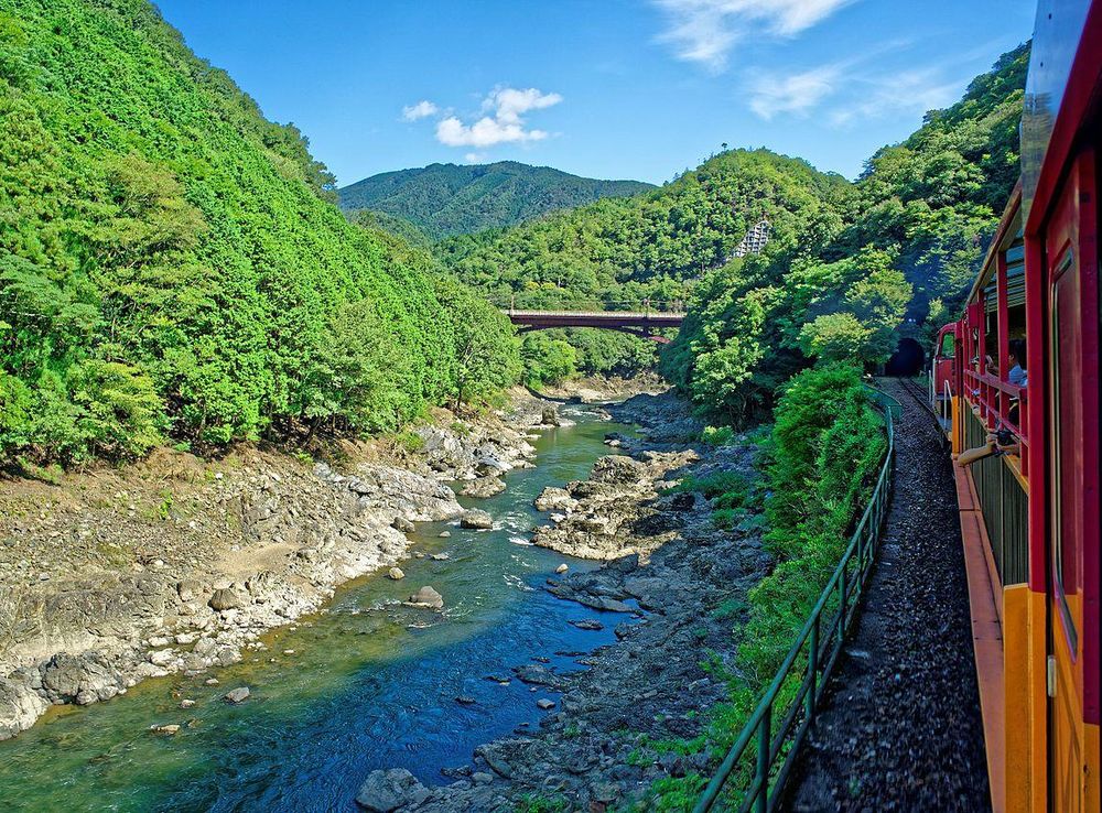 File:Hozukyo Station seen from Sagano Scenic Railway train 2016-08-26.jpg -  Wikimedia Commons