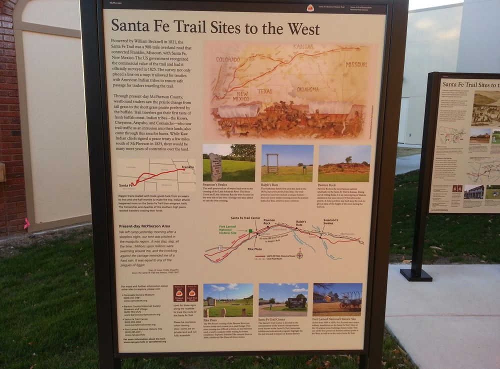File:Santa Fe Trail Sites to the West wayside in McPherson, Kansas  (252590acef7b41ab8c392918402e4c9b).JPG - Wikimedia Commons