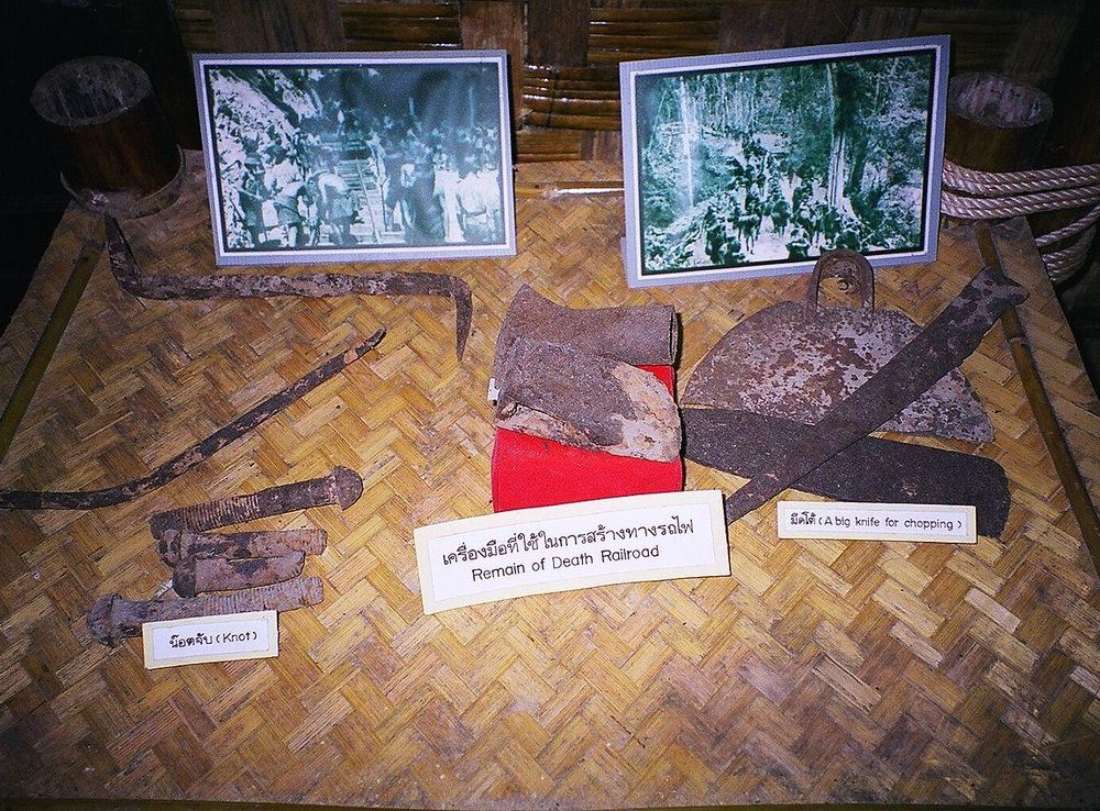 File:Construction tools of Death Railway.JPG - Wikimedia Commons