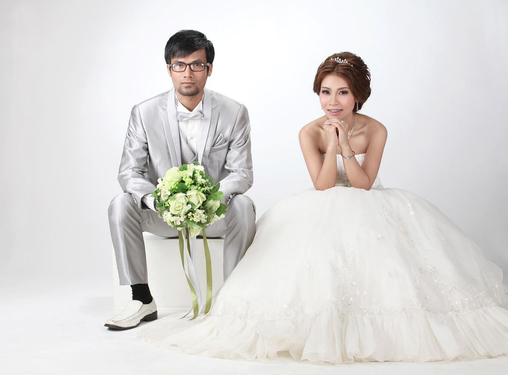 hình ảnh : Đàn ông, những người, đàn bà, nhiếp ảnh, Nam giới, trẻ, Châu Á,  lễ cưới, váy cưới, cô dâu, Chú rể, kết hôn, nước Thái Lan, Lễ, trang phục,
