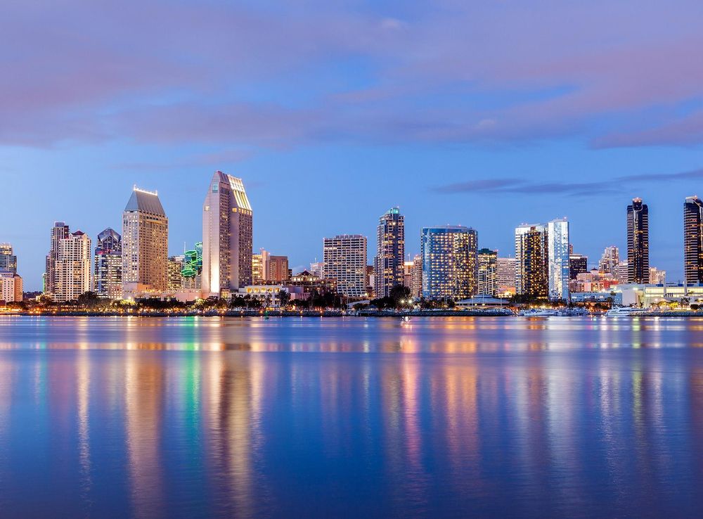 File:San Diego skyline at dusk from Coronado 2015.jpg - Wikimedia Commons