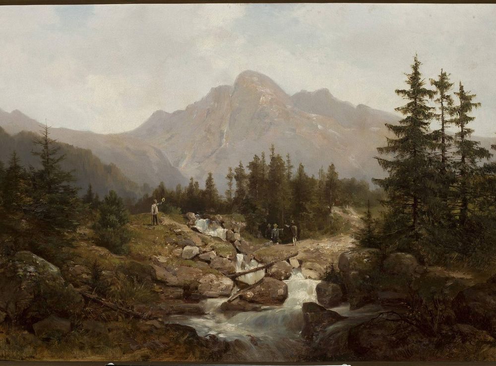 File:Franciszek Wastkowski - Tatra Mountain landscape - MP 5100 MNW -  National Museum in Warsaw.jpg - Wikimedia Commons