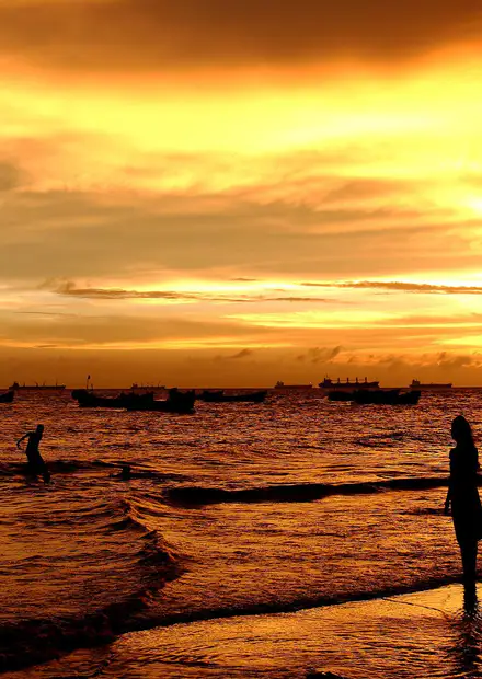 File:Sunset patenga sea beach.JPG ...