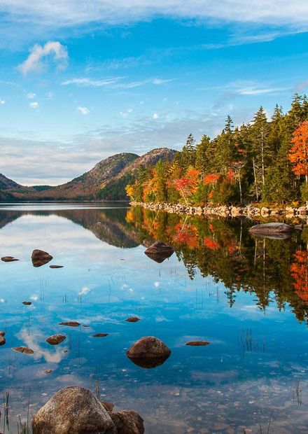 Jordan Pond at Acadia National Park ...